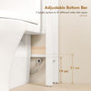Over The Toilet Storage, Bathroom Cabinet Over Toilet with Open Shelf and Adjustable Bottom Bar, White