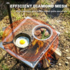 Swivel Campfire Grill, 360° Adjustable Heavy Duty Chrome-Plated Steel Campfire Cooking Grate, Silver