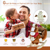Qaba Baby Rocking Horse, Plush Animal Rocker for Toddlers Aged 18-36 Months, Stuffed Ride Toy with Hand Puppet, Sounds, Seat Belt, Brown