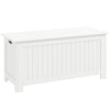Large Storage Box Storage Trunk Cabinet Container with Lid and 2 Safety Hinges, White