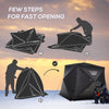 4-Person Insulated Ice Fishing Tent, Portable Ice Fishing Shelter with Ventilation Windows, Carry Bag, Two Doors and Anchors for Low-Temp -22℉