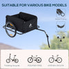 Bicycle Trailer Bike Cargo Trailer Garden Utility Cart Tool Carrier  with Removable Cover, Red