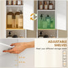 Tall Bathroom Storage Cabinet, Freestanding Bathroom Cabinet with Drawer, Adjustable Shelves, Open Compartment, White