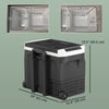 12 Volt Car Fridge Refrigerator, 42 Quart Portable Electric Cooler, 12V/24V DC & 100-240V AC, -4℉-68℉