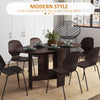Oval Folding Dining Table, Space Saving Drop Leaf Kitchen Table for Dining Room, Living Room, Distressed Brown