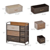 7-Bin Dresser Storage Tower Cabinet Organizer Unit, Easy Pull Fabric Bins with Metal Frame for Bedroom