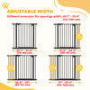30 Inch Tall Pet Gate with Door Dog Gate and Barrier Indoor for Stairs Includes 2.8