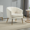 Fabric Armchair, Modern Accent Chair with Gold Metal Legs for Living Room, Bedroom, Home Office