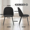 Set of 4 Modern Dining Chairs, Velvet Upholstered Kitchen Chairs with Steel Legs for Living Room