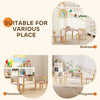 Qaba Kids Table and 2 Chair Set, Children Multi-Activity Furniture Set for Playing, Learning, Eating, Craft, Pink