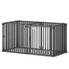 55 Inch Heavy Duty Dog Crate, Extra Large Metal Dog Cage Kennel with Mat for Large Breeds, Modular Puppy Playpen