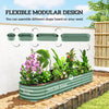 7.9 x 2 x 1ft Galvanized Raised Garden Bed Kit, Metal Planter Box with Safety Edging, Green