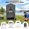 4 x 4 ft Compact Pop Up Canopy Tent, UPF 50+ Changing Room, Portable Instant Privacy Canopy with Mesh Window, Dark Grey