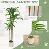 5FT Dracaena Fake Plant, Artificial Plant with Bendable Trunks for Home Office Decor, Green
