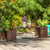 Garden Planter with Raised Garden Bed Bench for Patio Park, 69.25