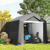 7' x 12' Outdoor Storage Shed Portable Garage with Roll-up Door for Motorcycle, Bike, Garden Tools