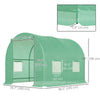 8'x6.6'x6.6' Heavy Duty Walk-in Greenhouse Garden Tunnel Hot House Outdoor Flower Vegetable Growth Warm House Roll Up Door, Windows, Steel
