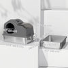 Extra Large Stainless Steel Cat Litter Box w/ High Sided, Removable Lid, Scoop, Odor Free, Non-Sticky, Dark Grey