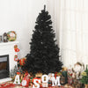 7ft Artificial Christmas Tree Holiday Home Indoor Decoration with Automatic Open, Black
