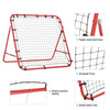 Volleyball Rebounder Net Football Training Aid Kickback Target Play Red