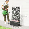 Raised Garden Bed with Trellis, Outdoor Privacy Screen with Planter Box, 24