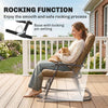 3-Piece Outdoor Foldable Rocking Chair Set, Light Brown