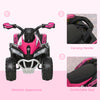No Power 4 Wheels Ride on Toy for Kids, Foot To Floor Slider Toddler Ride-on Car with Music, Lightening, for 18-36 Months Pink