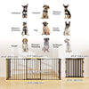 Foldable Dog Playpen Indoor for Small Medium Dogs with Door, for Stairway, Doorway, Hallway, Black