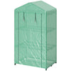 3 Tier Mini Greenhouse, Portable Flower Stand with Shelf Clips, Indoor Greenhouse with Steel Frame, Green