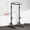 Soozier Adjustable Squat Rack, Multi-Function Bench Press Rack with Weight Plate Holders and Pull up Bar, Black