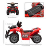 6V Kids ATV Quad, 4 Wheeler Battery Powered Electric Ride on Car with Music, Forward, for Boys and Girls Ages 18-36 Months, Red