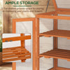 Wooden 2 Tier Cold Frame Greenhouse Polycarbonate Plant Grow House Portable Garden, 22.8