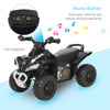 No Power Baby Ride on Toy for Toddler, Kids Ride on Car Foot to Floor Sliding 4 Wheels  with Music, Lightening, for 18-36 Months Black