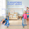 Barre de gymnastique professionnelle Soozier pour enfants, équipement de gymnastique à domicile pour tout-petits avec hauteur réglable sur 13 niveaux, rose