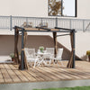 Metal Pergola with Sliding Roof Canopy, Retractable Pergola Canopy, 10' x 10'