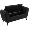 Upholstered Storage Bench with Arms, Modern Ottoman Bench for Bedroom, Entryway, and Living Room