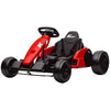 Qaba 24V Electric Go Kart with Dual 150W Motors, Adjustable Seat & 11.2MPH High Speed, Slow Start, 5-Point Harness, Red