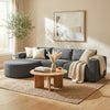 L Shaped Cloud Boneless Couch, Modular Sectional Sofa with Chaise and Deep Seat for Living Room, Bedroom, Dark Grey