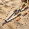 4 Pcs Pruning Shears Set with Hedge Shears, Loppers, Garden Secateurs and Folding Hand Saw with Aluminum Handle