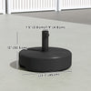 Patio Umbrella Base 33 lbs Water or 42 lbs Sand Filled, Outdoor Umbrella Stand for 1.5