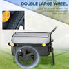 Multi-Functional Bike Trailer Steel Large Bike Luggage Cart Carrier Black