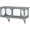 Cat Tunnel, Wooden Catio Outdoor Cat Enclosure with 2 Doors and Extendable Design, Wall-Mounted Pet Run