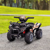 Kids Ride-on ATV Quad Bike Four Wheeler Car with Music, 6V Battery Powered Motorcycle for 18-36 Months, Black