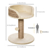 Cat Tree with Scratching Post, Toy Ball, Perch, Small Cat Tower for Indoor Cats - 16