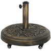 46 lbs Resin Round Patio Umbrella Base, Umbrella Stand with Wheels, Outdoor Umbrella Stand, Black