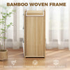 Bamboo Laundry Hamper with Removable Drawstring Bag and Side Storage Pockets, 19.8 Gal, Natural
