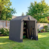 7.5' x 6.2' Portable Shed, Waterproof Bike Tent with Roll-up Zipper Door, Vent and Galvanised Metal Frame, Dark Grey