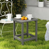 Outdoor Side Table, Adirondack Patio End Table for Garden, Pool, Backyard, Lawn, Beach, Indoor and Outdoor, Grey