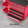 7-Drawer Rolling Tool Chest with Detachable Side Shelf, Lockable Tool Cabinet Box Organizer with Wheels, Red