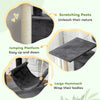 66 Inch Large Cat Tree with 2 Door Condos, 3 Big Hammocks, Plush Top Perch, Sisal Scratching Posts, Dark Grey